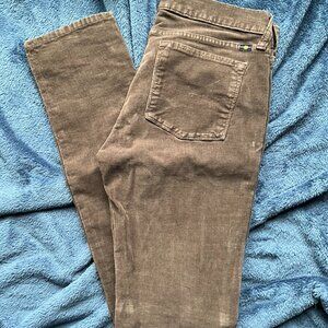 Lucky Brand Charlie Skinny 4/27 Brown Corduroy Pants
